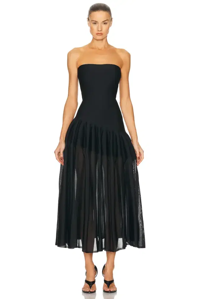 Long Godet Dress