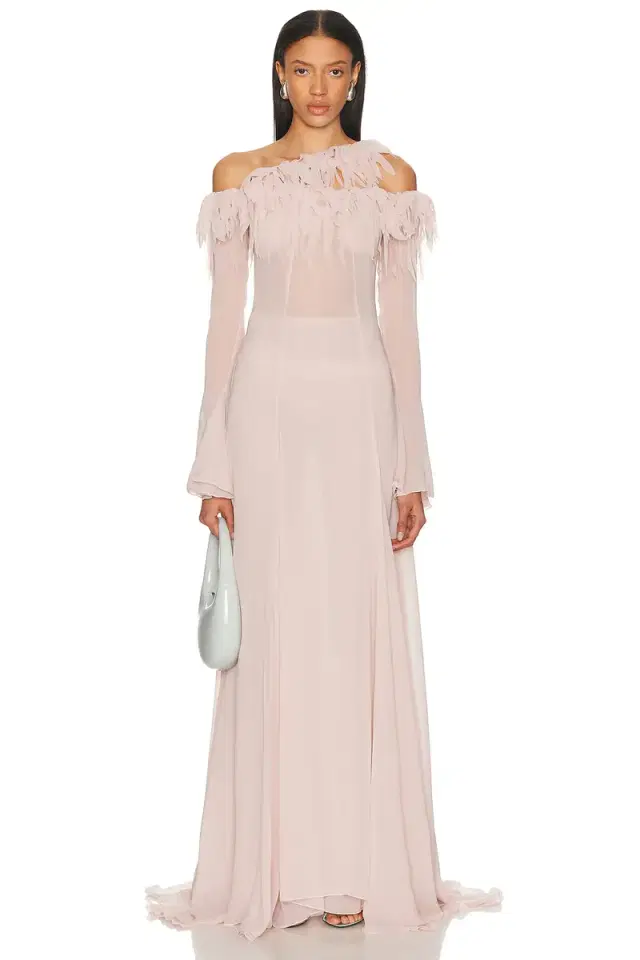 BLUMARINE Sheer Long Dress