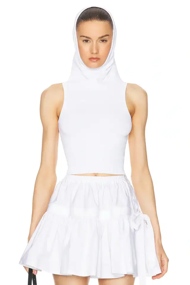 ALAÏA Crop Hooded Tank Top
