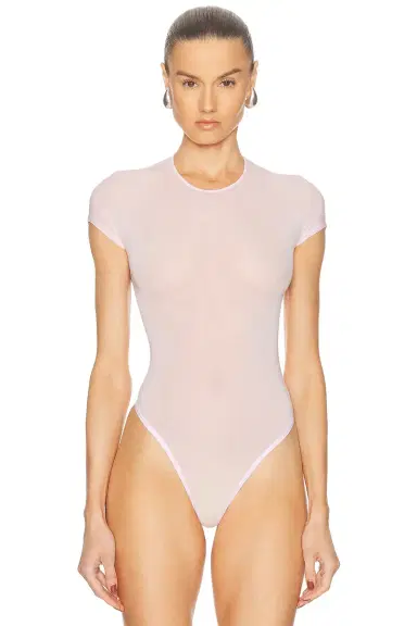 Wardrobe.NYC Sheer Cap Sleeve Bodysuit | Thumbnail 2