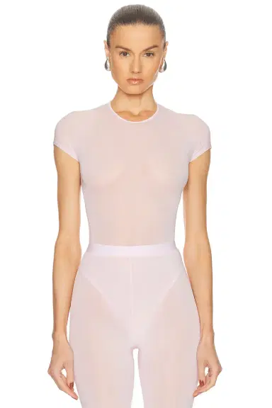 Wardrobe.NYC Sheer Cap Sleeve Bodysuit | Thumbnail 1