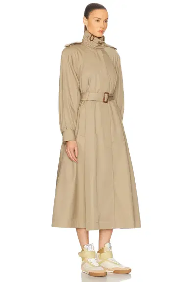 Chloe High Neck Long Trench | Thumbnail 3 Chloe High Neck Long Trench | Thumbnail 3