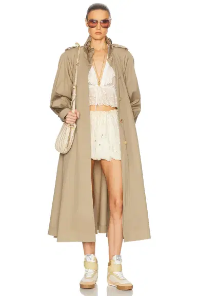Chloe High Neck Long Trench | Thumbnail 1 Chloe High Neck Long Trench | Thumbnail 1