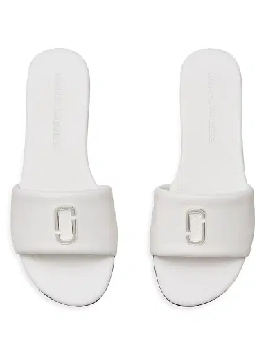 Marc Jacobs Women's The Snapshot Leather Slides - Bright White - Size 5 Sandals | Thumbnail 3