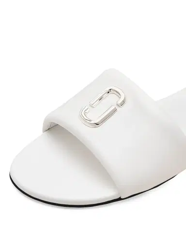 Marc Jacobs Women's The Snapshot Leather Slides - Bright White - Size 5 Sandals | Thumbnail 4