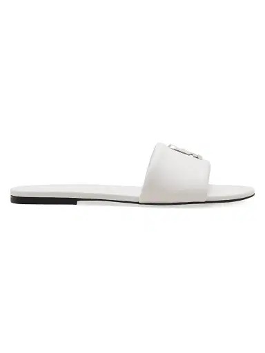Marc Jacobs Women's The Snapshot Leather Slides - Bright White - Size 5 Sandals | Thumbnail 1