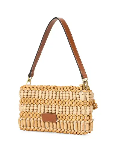 Staud Women's Timmy Wood Beaded Convertible Shoulder Bag - Natural Wood Beads | Thumbnail 2 Staud Women's Timmy Wood Beaded Convertible Shoulder Bag - Natural Wood Beads | Thumbnail 2