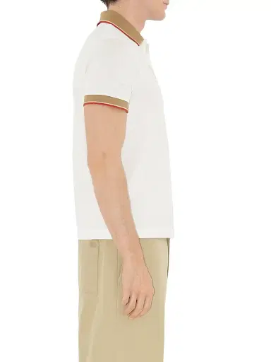 Burberry Men's Stan Cotton Polo Shirt - Chalk | Thumbnail 4