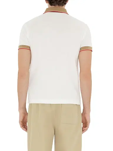 Burberry Men's Stan Cotton Polo Shirt - Chalk | Thumbnail 5