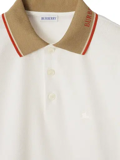 Burberry Men's Stan Cotton Polo Shirt - Chalk | Thumbnail 6