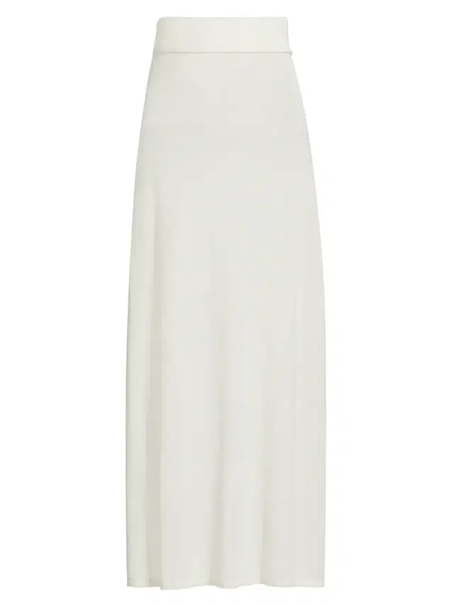 Women's Fine-Knit Elasticized Maxi Skirt - White
