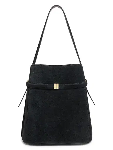TOTEME Women's Belted Suede Bucket Bag | Thumbnail 1 TOTEME Women's Belted Suede Bucket Bag | Thumbnail 1