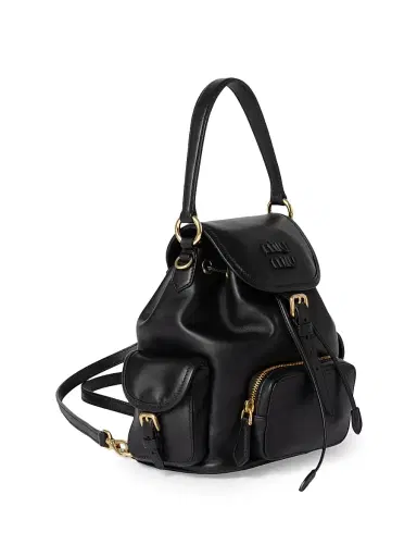 Miu Miu Women's Leather Backpack | Thumbnail 2 Miu Miu Women's Leather Backpack | Thumbnail 2