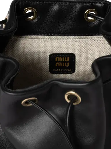 Miu Miu Women's Leather Backpack | Thumbnail 4 Miu Miu Women's Leather Backpack | Thumbnail 4