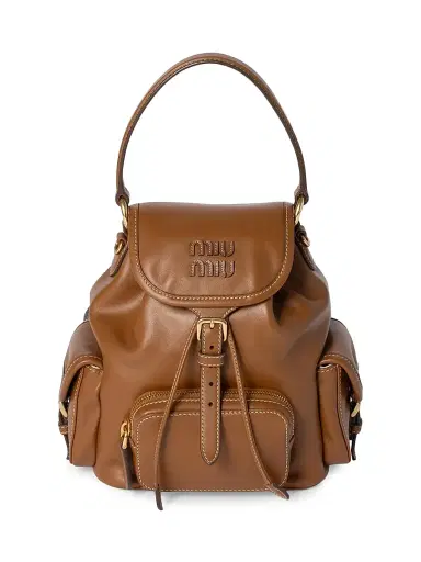 Miu Miu Women's Leather Backpack | Thumbnail 6 Miu Miu Women's Leather Backpack | Thumbnail 6