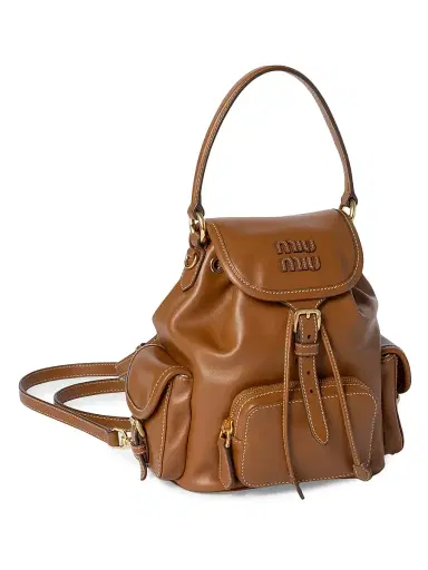 Miu Miu Women's Leather Backpack | Thumbnail 7 Miu Miu Women's Leather Backpack | Thumbnail 7