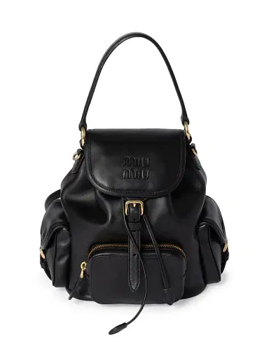 Miu Miu Women's Leather Backpack | Thumbnail 1 Miu Miu Women's Leather Backpack | Thumbnail 1