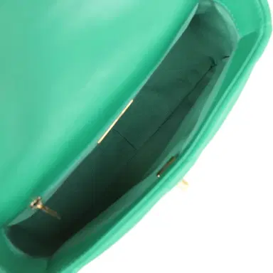 Chanel Chanel Medium 19 Flap Green Shiny Lambskin Mixed Metal Hardware | Thumbnail 8 Chanel Chanel Medium 19 Flap Green Shiny Lambskin Mixed Metal Hardware | Thumbnail 8