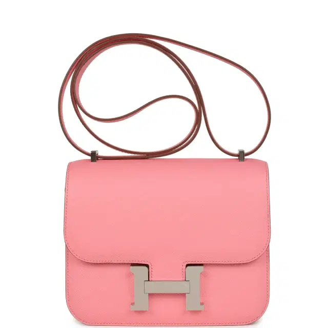 hermes Hermes Constance 18 Rose Confetti Epsom Palladium Hardware