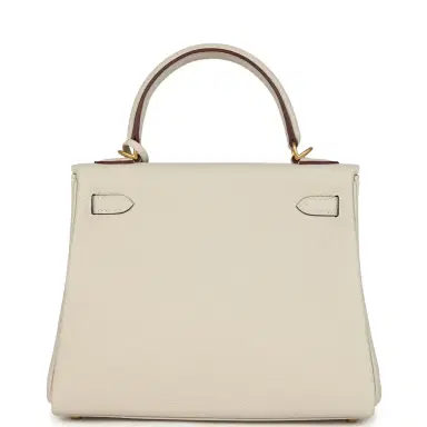 HERMÈS Hermes Special Order (HSS) Kelly Retourne 25 Craie Verso Togo Brushed Gold Hardware | Thumbnail 4 HERMÈS Hermes Special Order (HSS) Kelly Retourne 25 Craie Verso Togo Brushed Gold Hardware | Thumbnail 4