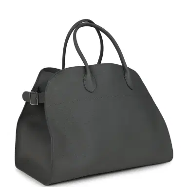 The Row The Row Soft Margaux 17 Bag Timouse Grey Calfskin Silver Hardware | Thumbnail 2 The Row The Row Soft Margaux 17 Bag Timouse Grey Calfskin Silver Hardware | Thumbnail 2
