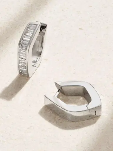 Anita Ko Georgie 18-karat White Gold Diamond Hoop Earrings | Thumbnail 3 Anita Ko Georgie 18-karat White Gold Diamond Hoop Earrings | Thumbnail 3