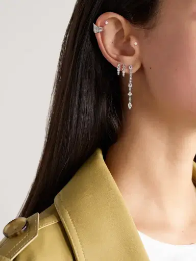Anita Ko Vivi 18-karat White Gold Diamond Earrings | Thumbnail 4 Anita Ko Vivi 18-karat White Gold Diamond Earrings | Thumbnail 4