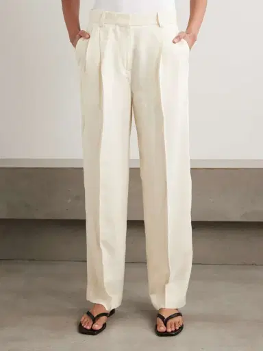 TOTEME Garderob Pleated Woven Tapered Pants | Thumbnail 3 TOTEME Garderob Pleated Woven Tapered Pants | Thumbnail 3