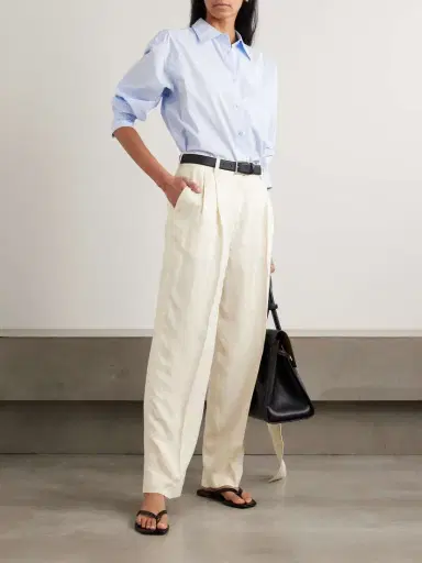 TOTEME Garderob Pleated Woven Tapered Pants | Thumbnail 5 TOTEME Garderob Pleated Woven Tapered Pants | Thumbnail 5