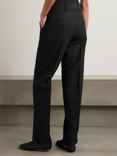 TOTEME Garderob Recycled Grain De Poudre Straight-leg Pants | Thumbnail 3 TOTEME Garderob Recycled Grain De Poudre Straight-leg Pants | Thumbnail 3
