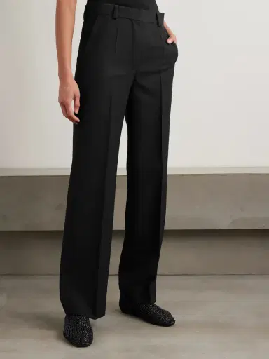 TOTEME Garderob Recycled Grain De Poudre Straight-leg Pants | Thumbnail 4 TOTEME Garderob Recycled Grain De Poudre Straight-leg Pants | Thumbnail 4