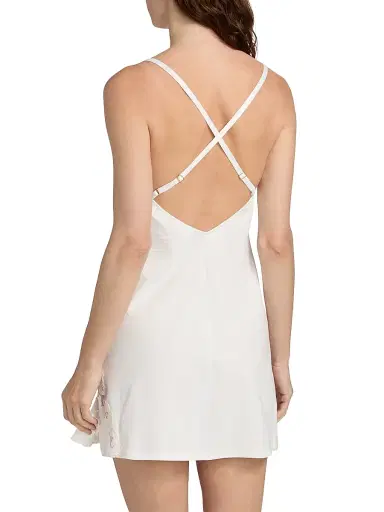 Cosabella Women's Romanza Inset Lace Cotton Slipdress - Moon Ivory - Size XL | Thumbnail 4 Cosabella Women's Romanza Inset Lace Cotton Slipdress - Moon Ivory - Size XL | Thumbnail 4
