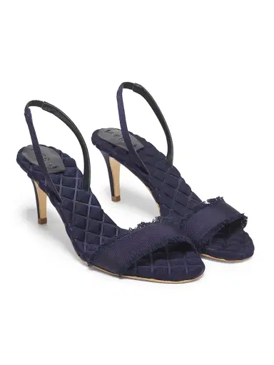 Aera Women's Claudia 70MM Vegan Grosgrain Slingback Sandals - Navy - Size 10.5 | Thumbnail 2 Aera Women's Claudia 70MM Vegan Grosgrain Slingback Sandals - Navy - Size 10.5 | Thumbnail 2