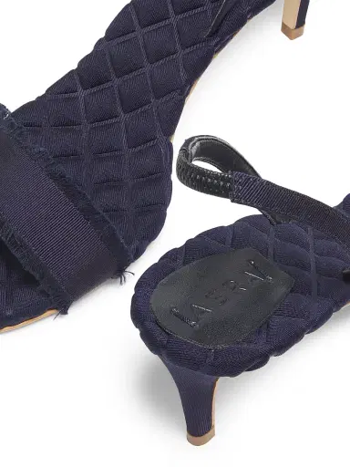 Aera Women's Claudia 70MM Vegan Grosgrain Slingback Sandals - Navy - Size 10.5 | Thumbnail 5 Aera Women's Claudia 70MM Vegan Grosgrain Slingback Sandals - Navy - Size 10.5 | Thumbnail 5