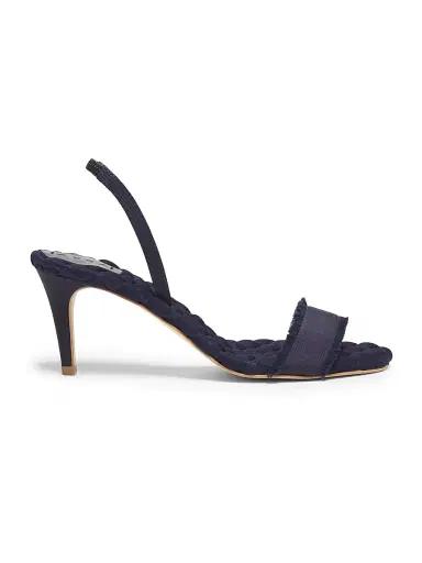 Aera Women's Claudia 70MM Vegan Grosgrain Slingback Sandals - Navy - Size 10.5 | Thumbnail 1 Aera Women's Claudia 70MM Vegan Grosgrain Slingback Sandals - Navy - Size 10.5 | Thumbnail 1