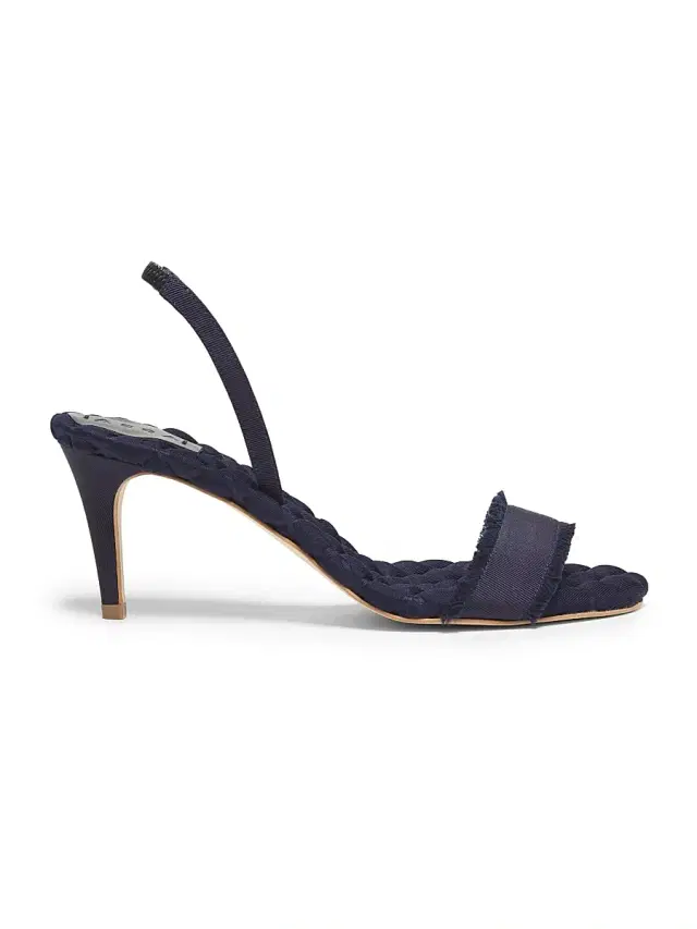 AERA Women's Claudia 70MM Vegan Grosgrain Slingback Sandals - Navy