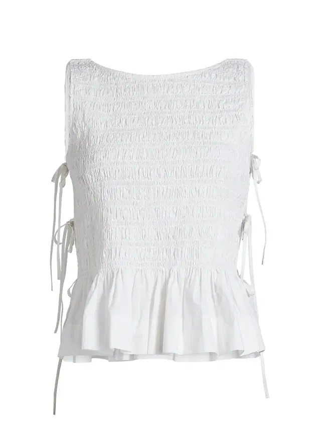Women's Smocked Cotton Poplin Tank - Snow White