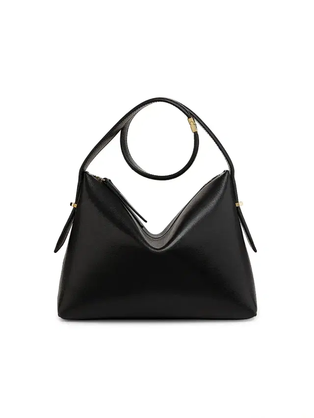 Women's Scoop Leather Wristlet - Black