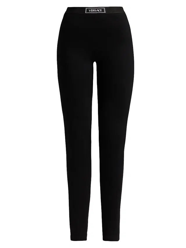 Women's 90's Logo Seamless Leggings - Black