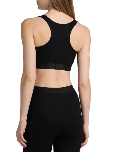 Versace Women's Logo Sports Bra - Black | Thumbnail 5