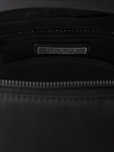 Prada Men's Re-Nylon and Saffiano Leather Backpack - Black | Thumbnail 5 Prada Men's Re-Nylon and Saffiano Leather Backpack - Black | Thumbnail 5