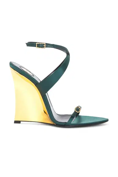 Saint Laurent Gippy Wedge Sandal | Thumbnail 1 Saint Laurent Gippy Wedge Sandal | Thumbnail 1