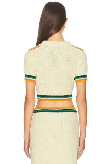 Christopher John Rogers Cropped Polo Top | Thumbnail 3