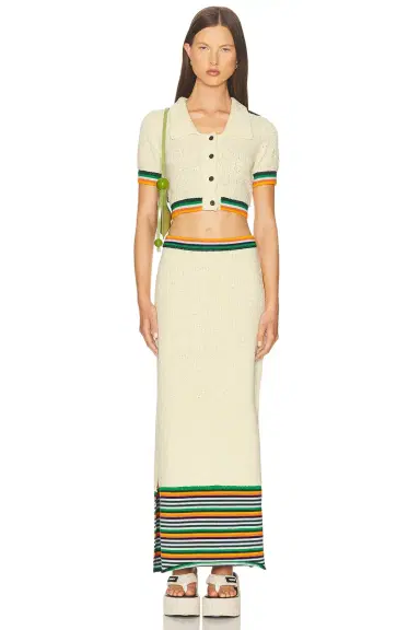 Christopher John Rogers Cropped Polo Top | Thumbnail 4