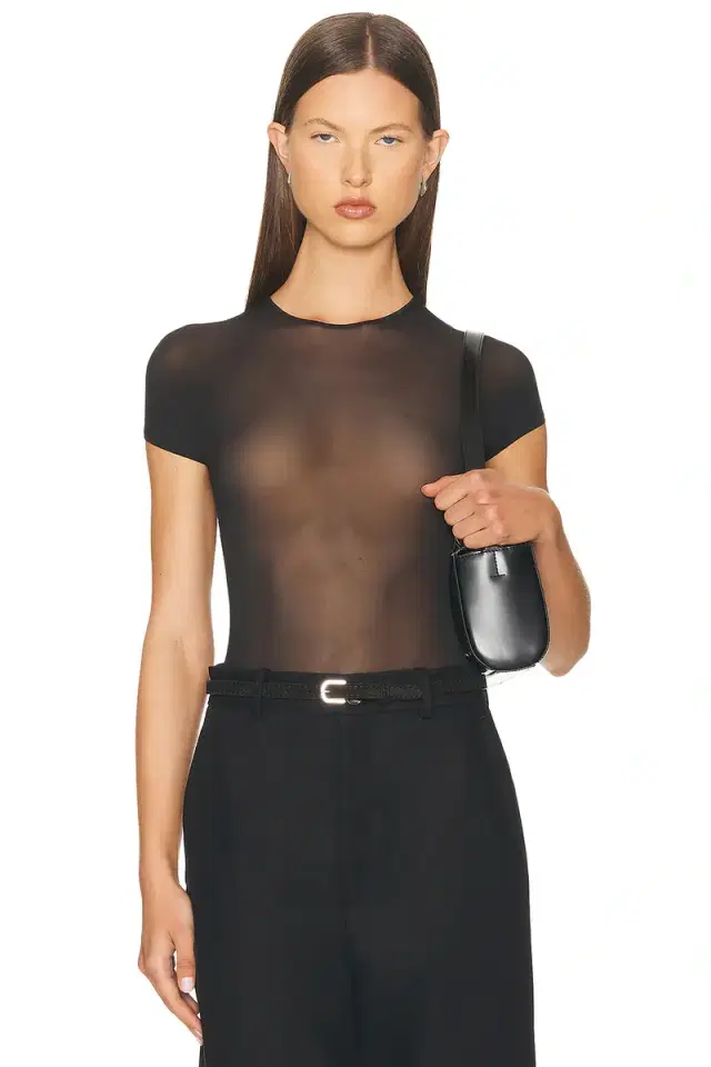 Sheer Cap Sleeve Bodysuit