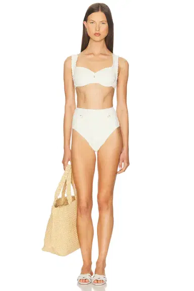 SIMKHAI Diana High Waisted Bikini Bottom | Thumbnail 4