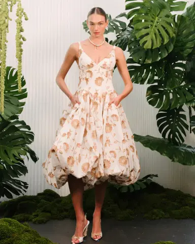 PatBo BOTANICAL POPLIN MIDI DRESS (RUNWAY) | Thumbnail 4 PatBo BOTANICAL POPLIN MIDI DRESS (RUNWAY) | Thumbnail 4