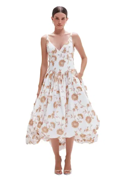 PatBo BOTANICAL POPLIN MIDI DRESS (RUNWAY) | Thumbnail 1 PatBo BOTANICAL POPLIN MIDI DRESS (RUNWAY) | Thumbnail 1