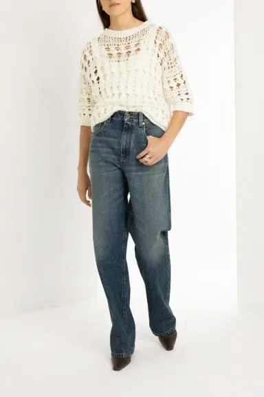 Brunello Cucinelli Open Work Knit Top | Thumbnail 2