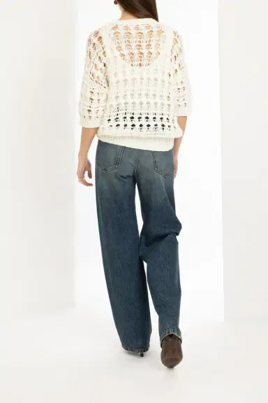 Brunello Cucinelli Open Work Knit Top | Thumbnail 4